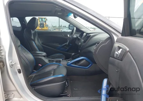 2013 Hyundai Veloster Turbo W/Blue from USA, damaged, VIN KMHTC6AE2DU122273